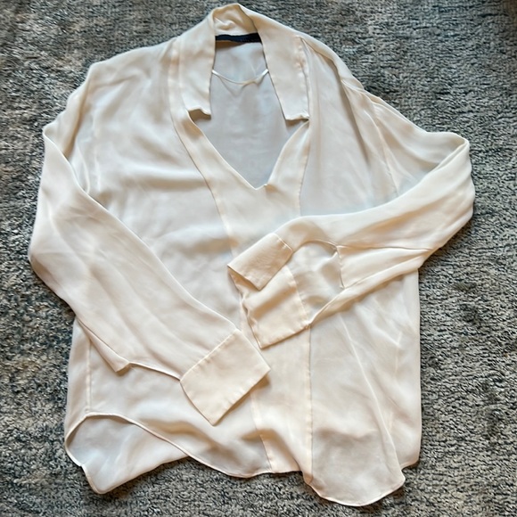 Zara Tops - Zara M blouse mulberry silk